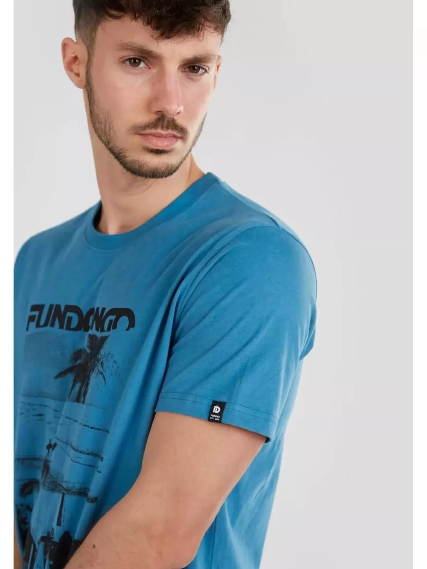 T-Shirt^Fundango Basic T Logo-6 T-Shirt Blue