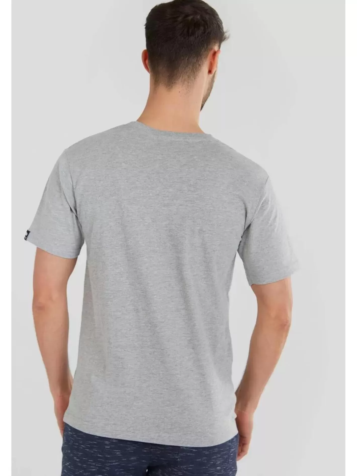 T-Shirt^Fundango Basic T Logo-9 T-Shirt Grey