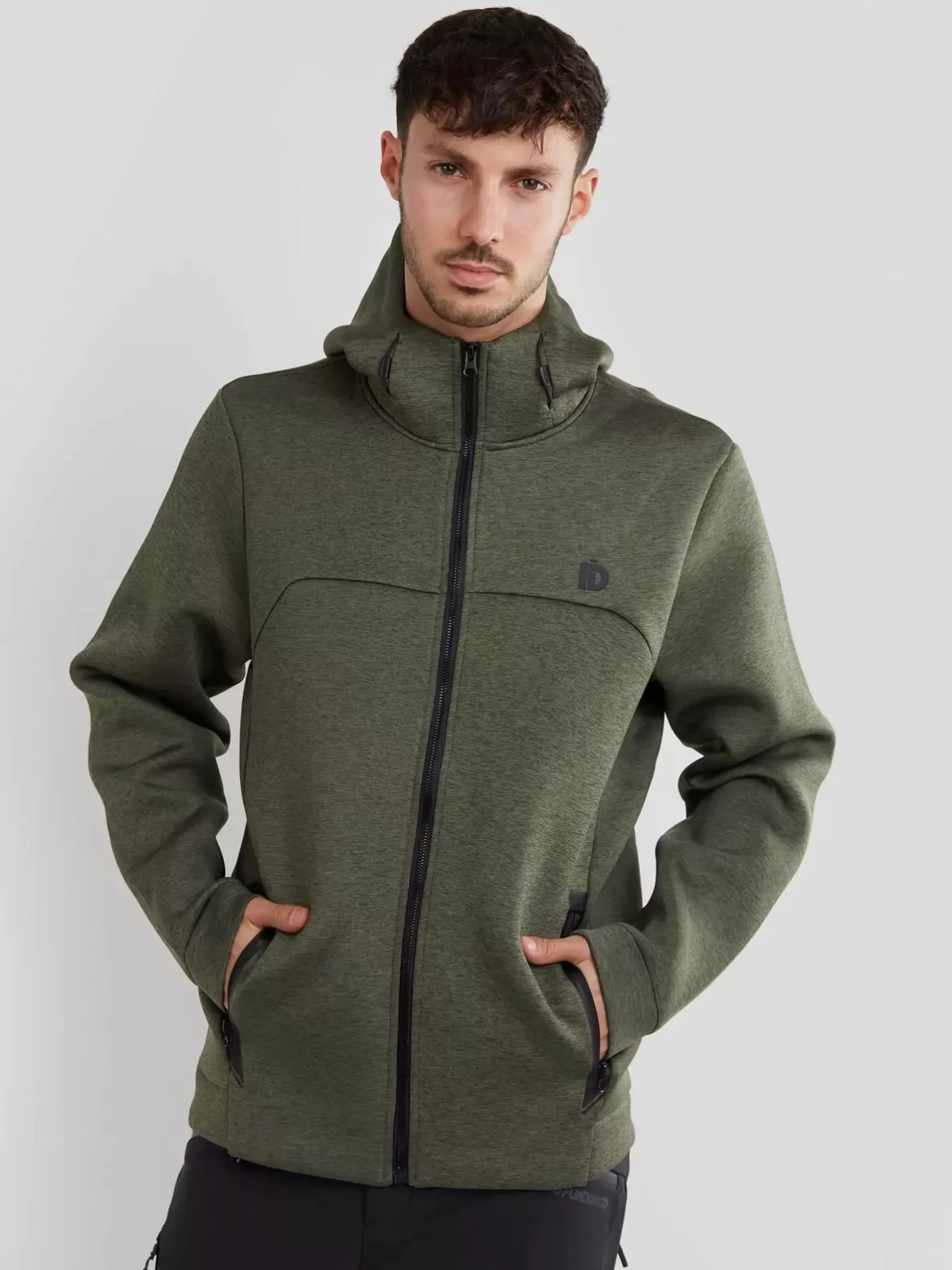 Softshell & Fleece^Fundango Hamal Tech Hoodie Oliv