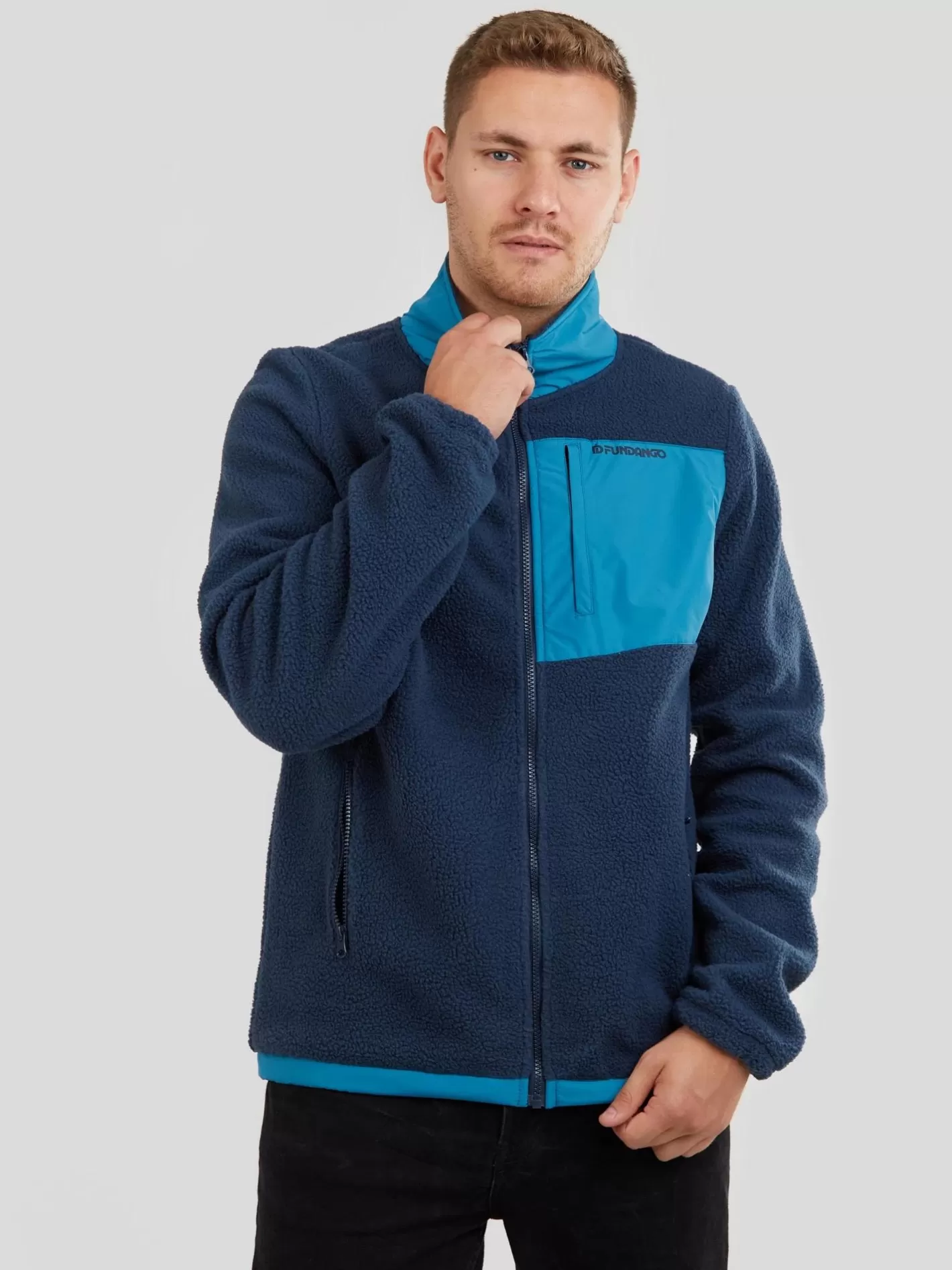 Softshell & Fleece^Fundango Haven Hybrid Jacket Blue