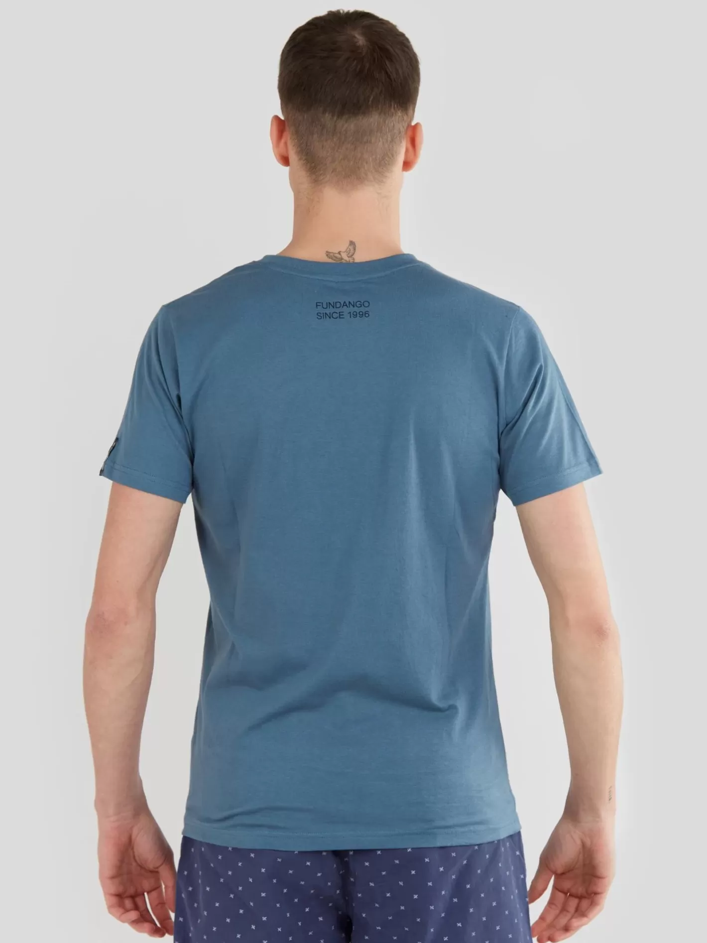 T-Shirt^Fundango Jaggy Pocket T-Shirt Blue