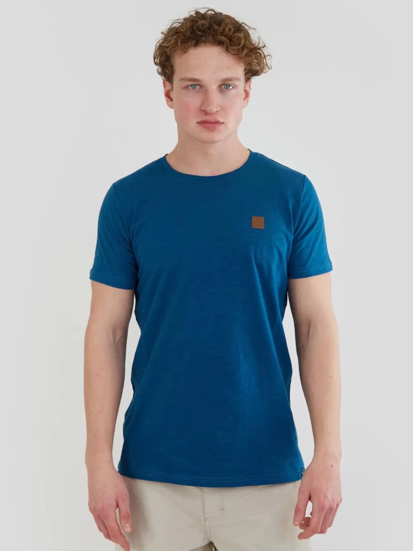 T-Shirt^Fundango Jaggy Structured T-Shirt Blue