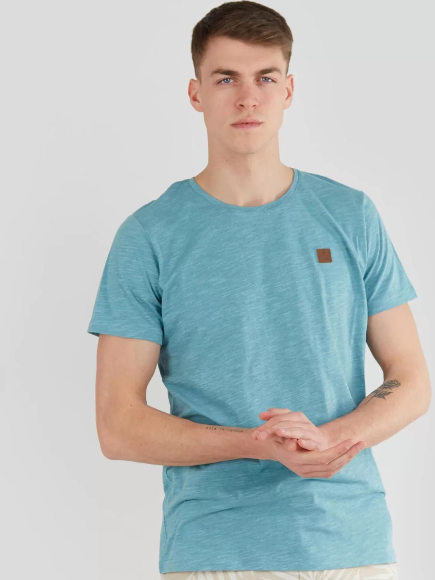 T-Shirt^Fundango Jaggy Structured T-Shirt Green