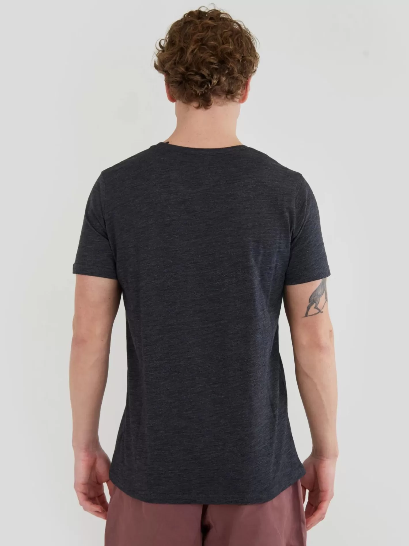 T-Shirt^Fundango Jaggy Structured T-Shirt Grey
