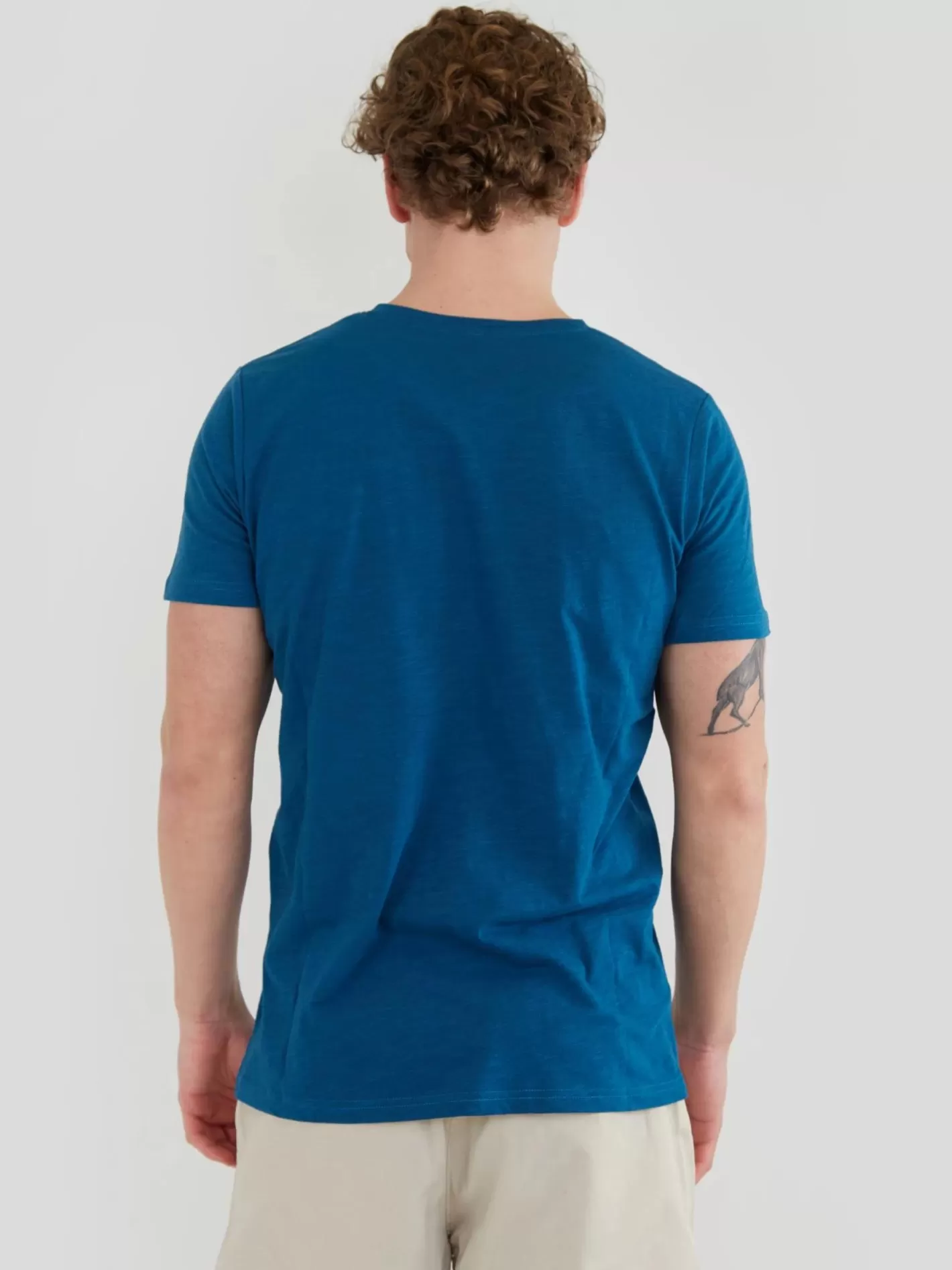 T-Shirt^Fundango Jaggy Structured T-Shirt Blue