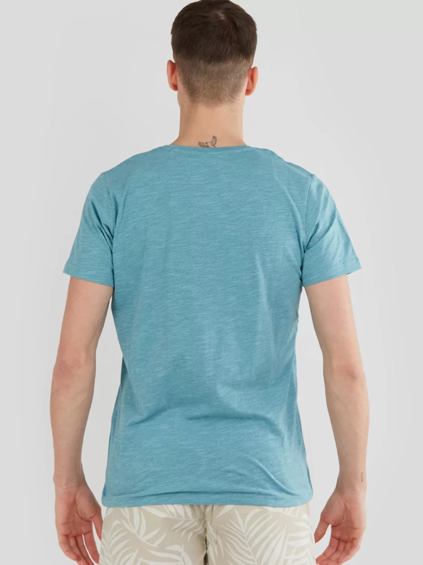 T-Shirt^Fundango Jaggy Structured T-Shirt Green