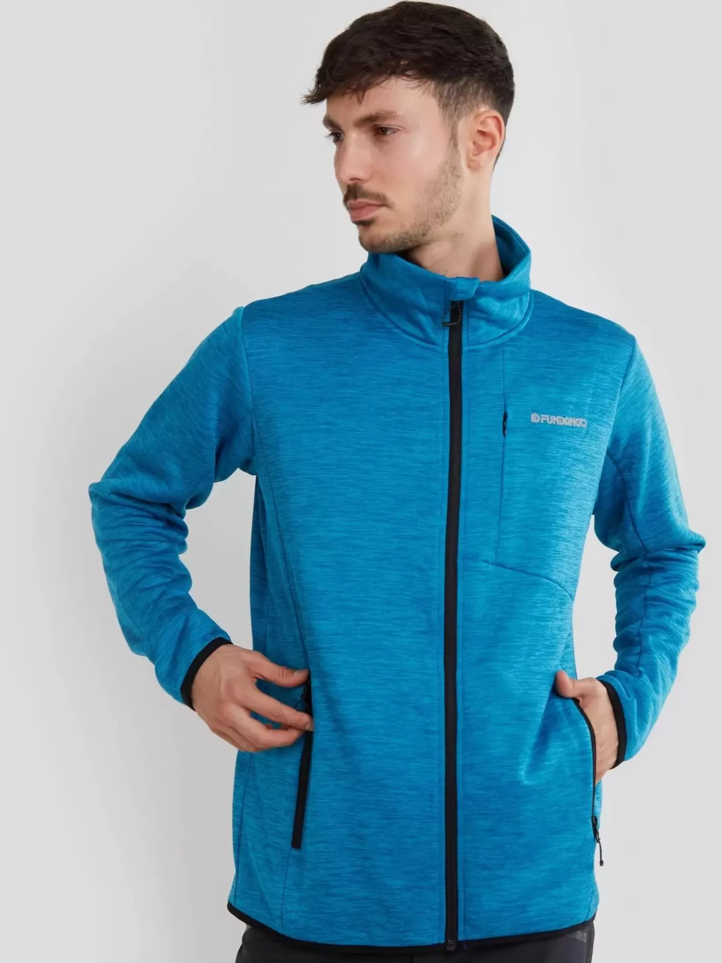 Softshell & Fleece^Fundango Jefferson Fleece Jacket Light Blue