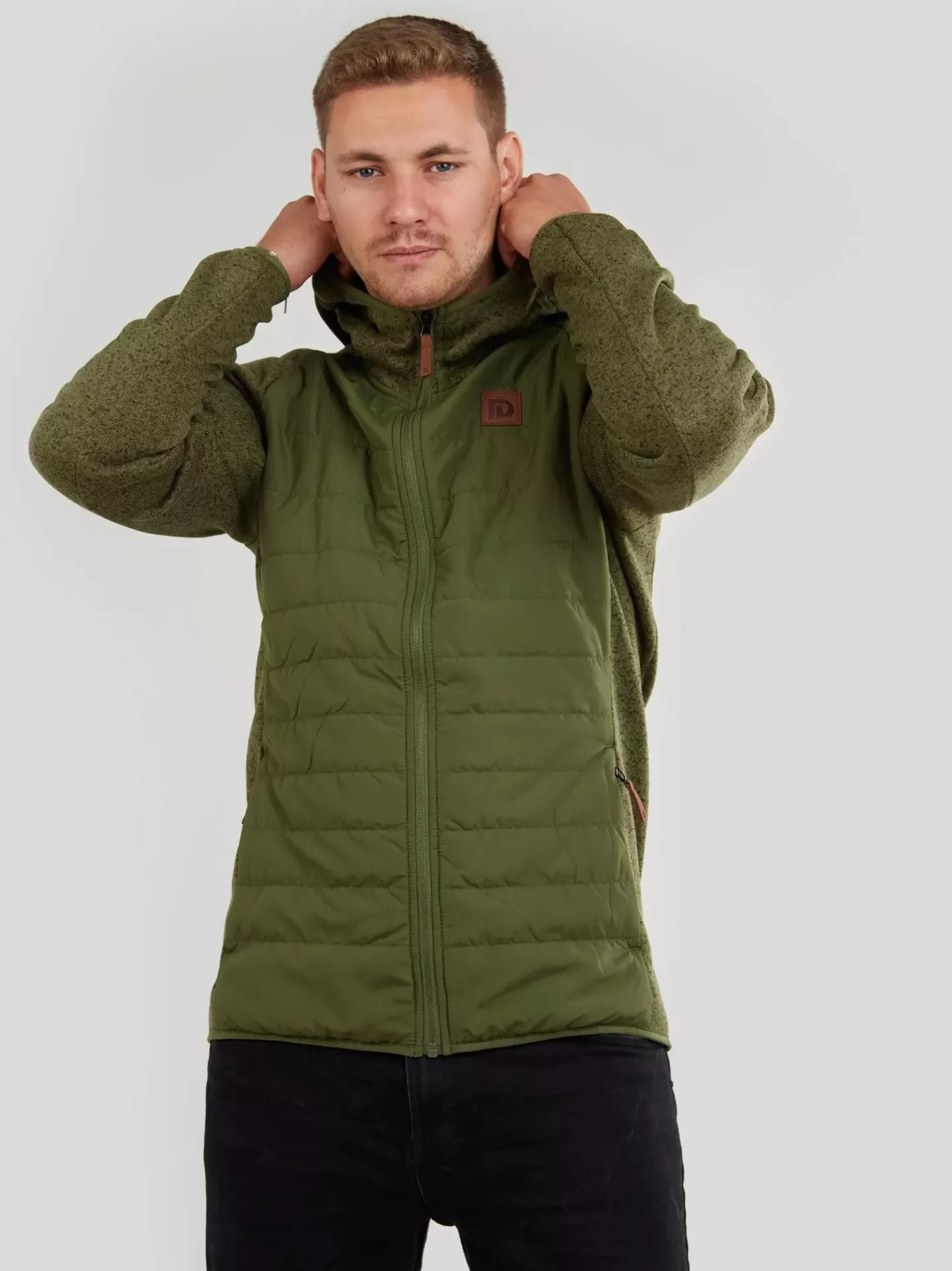 Softshell & Fleece^Fundango Obsidian Hybrid Jacket Oliv