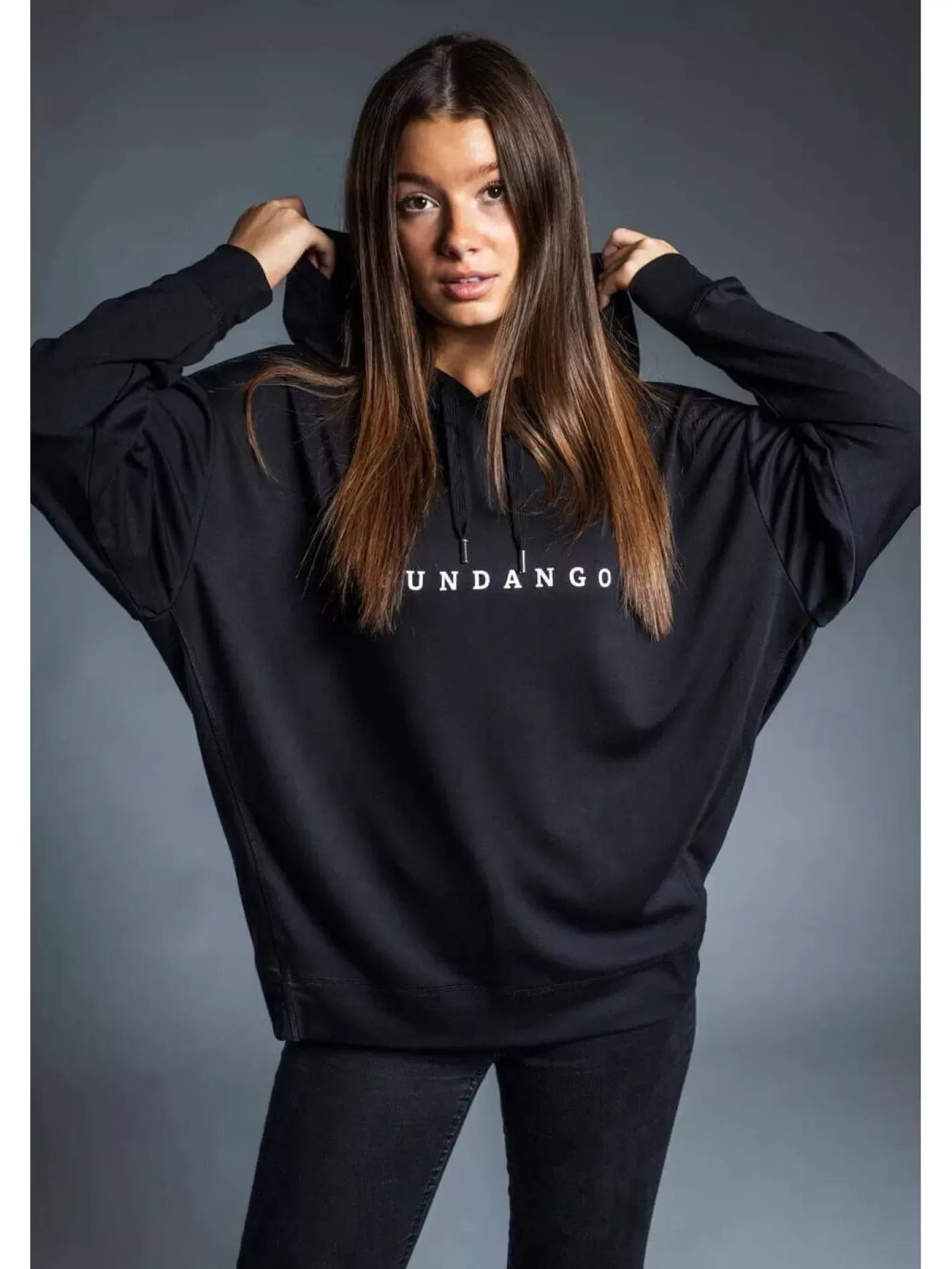Sweatshirt^Fundango Richmond Hooded Pullover Black