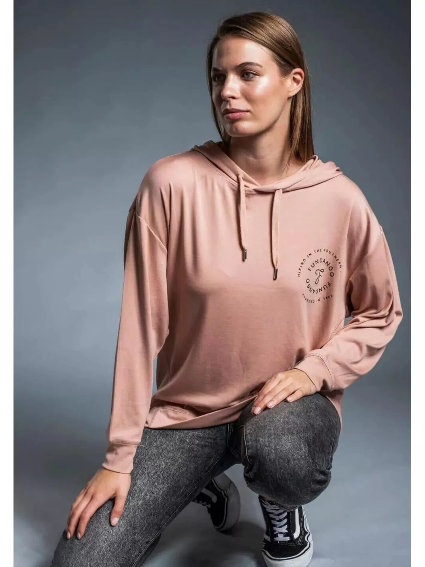 Sweatshirt^Fundango Richmond Hooded Pullover Pink