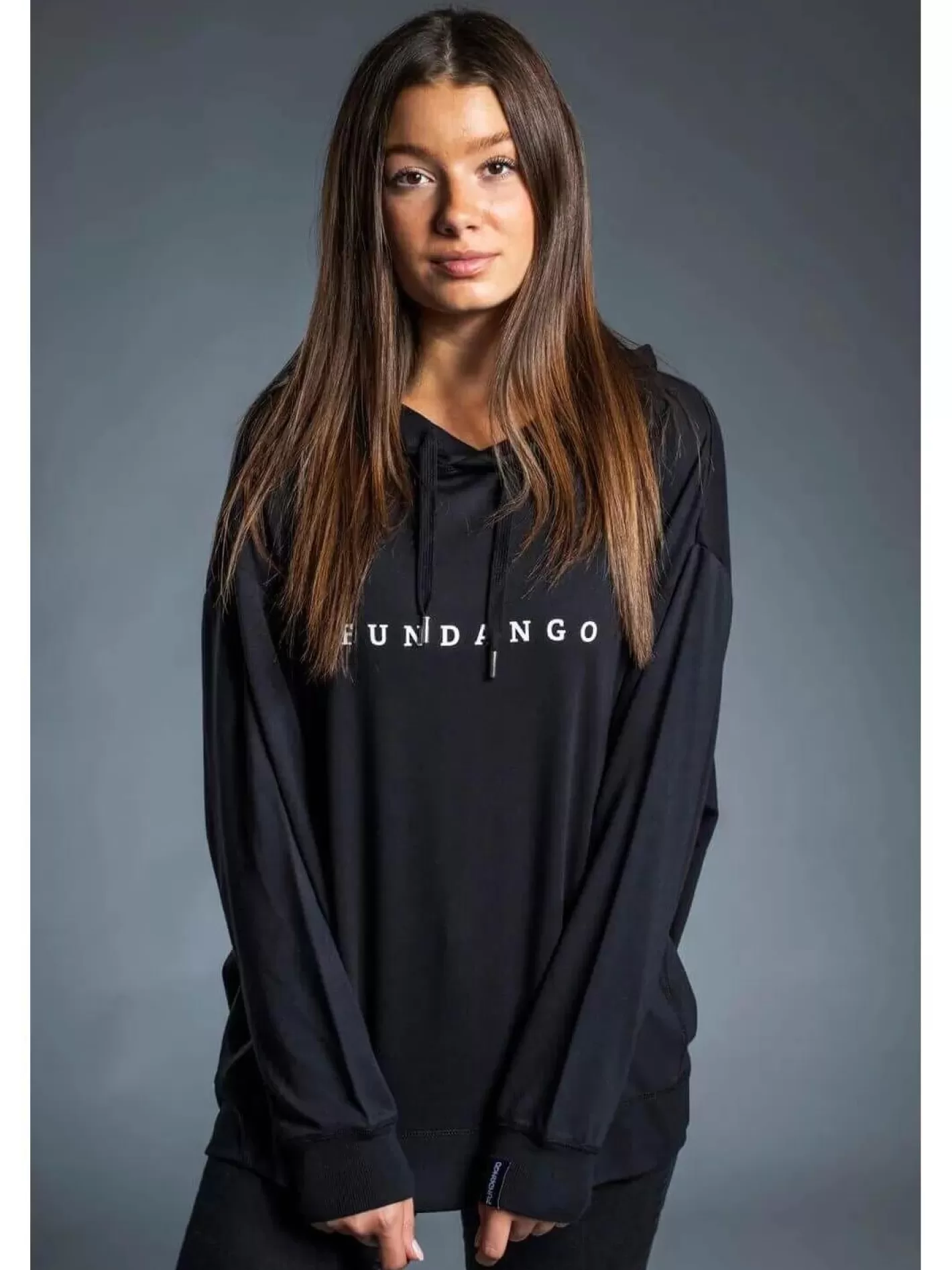 Sweatshirt^Fundango Richmond Hooded Pullover Black