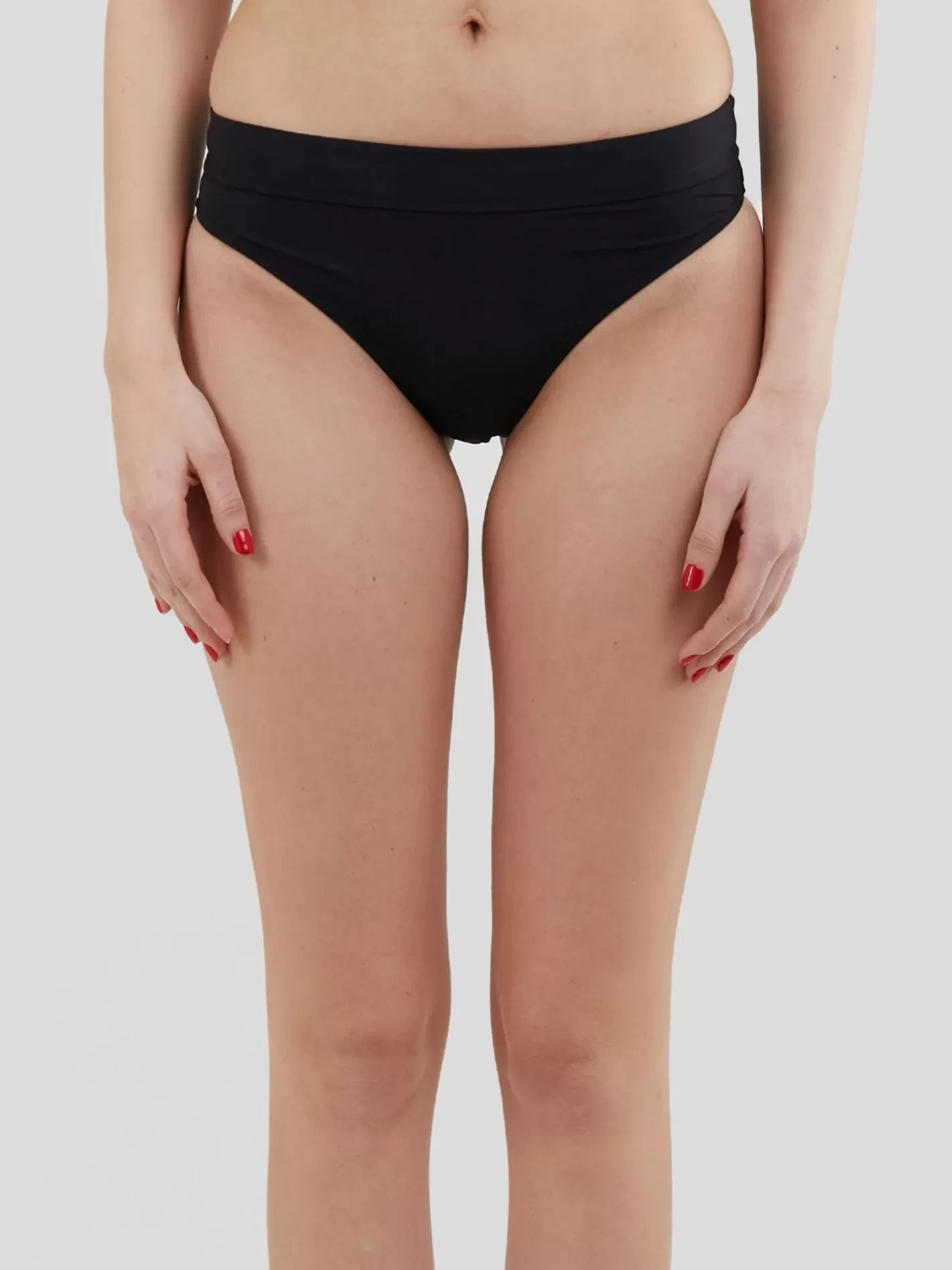 Bikinis^Fundango Sahara Mid Waist Full Bottoms Black