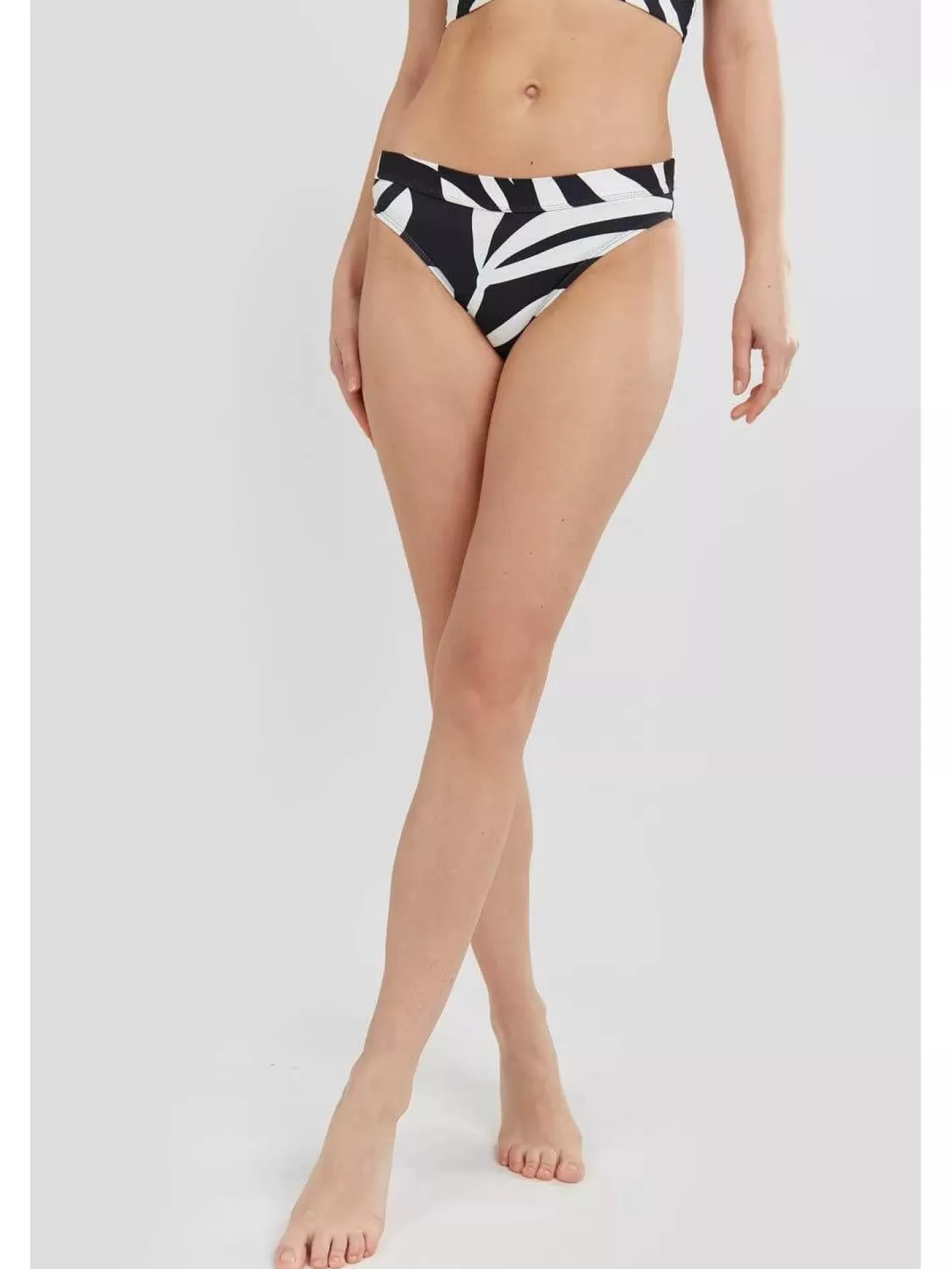 Bikinis^Fundango Sahara Mid Waist Full Bottoms Black