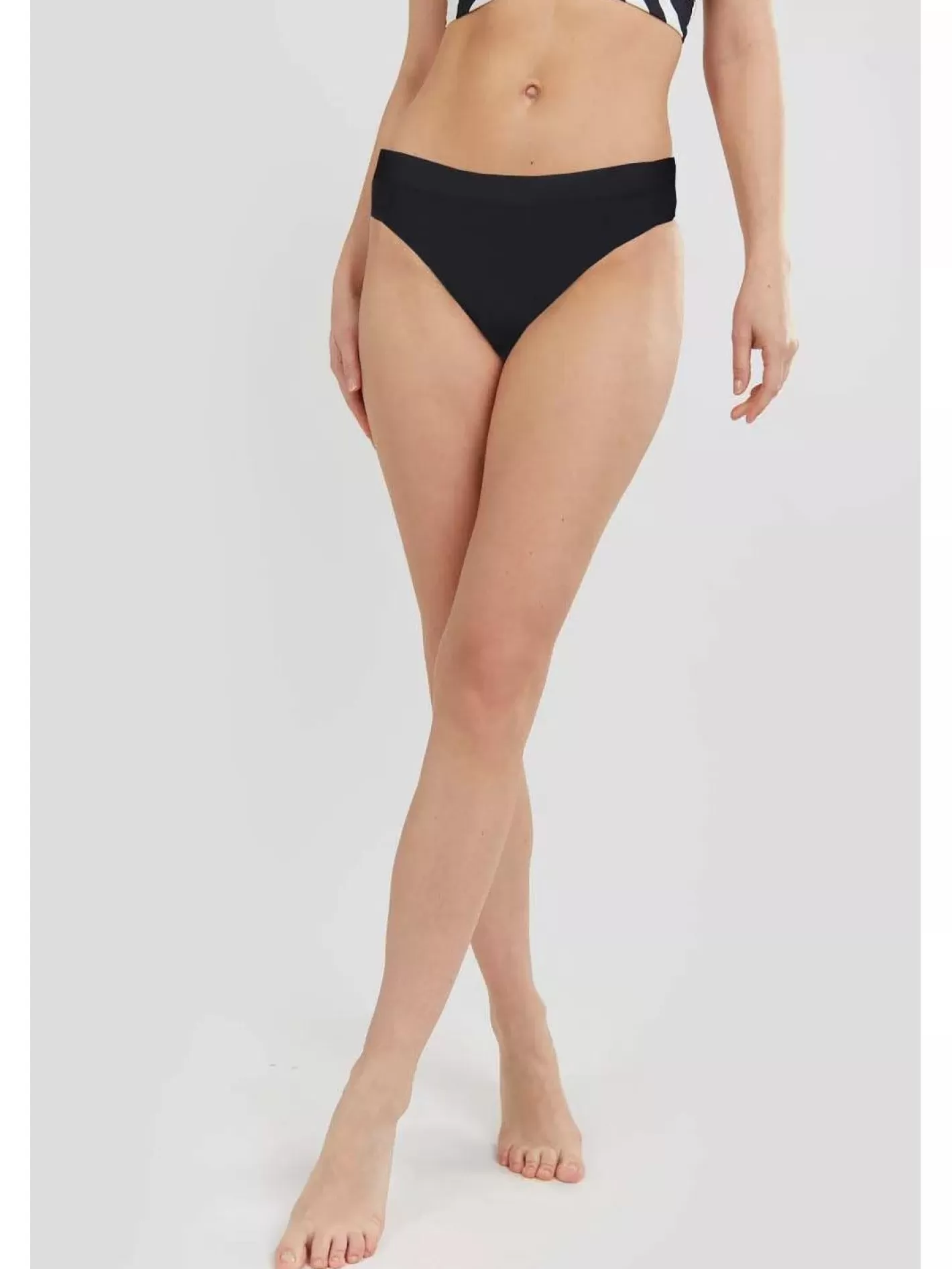 Bikinis^Fundango Sahara Mid Waist Full Bottoms Black