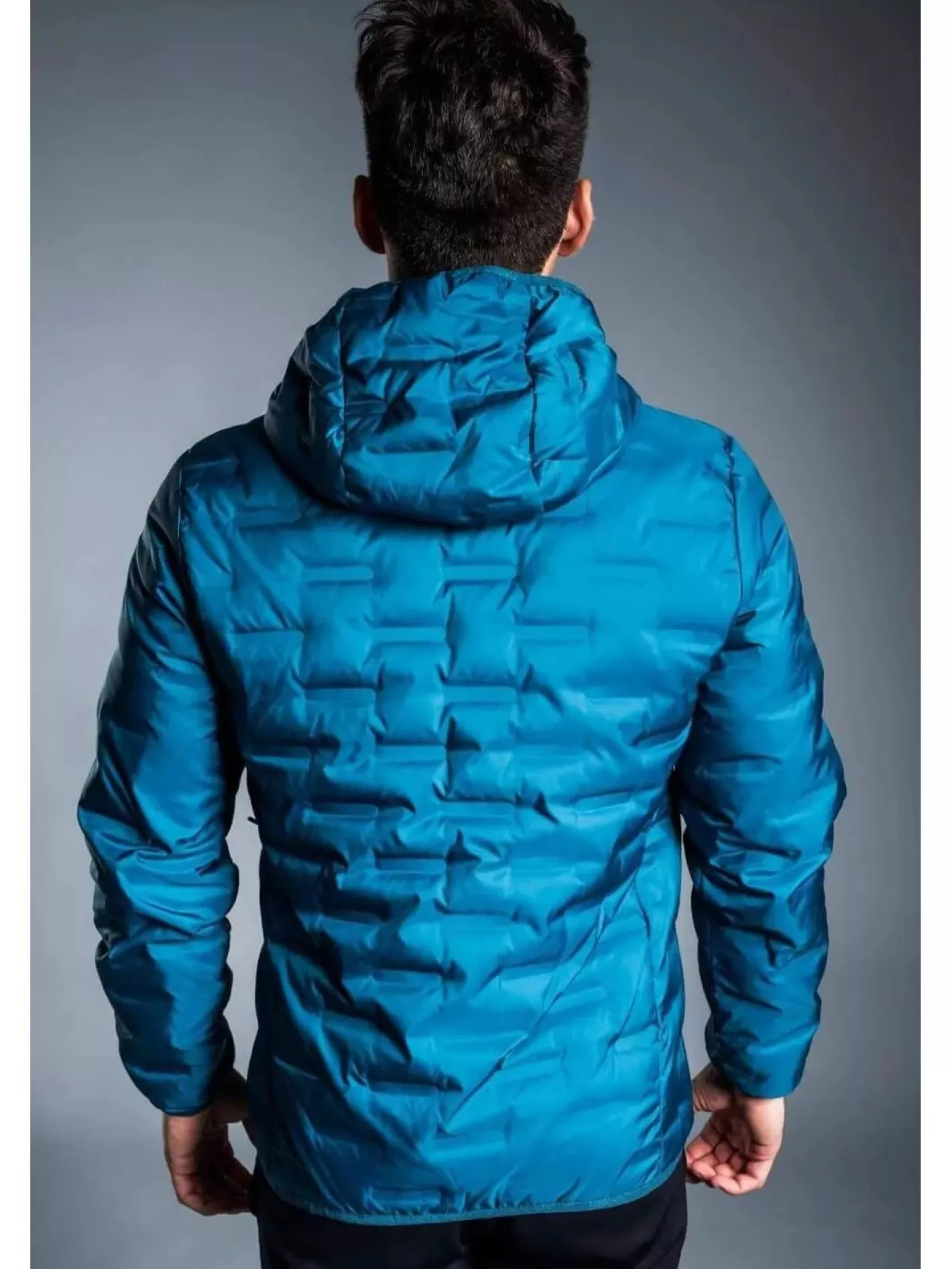 Down Jacket^Fundango Smoke Hooded Down Jacket Blue
