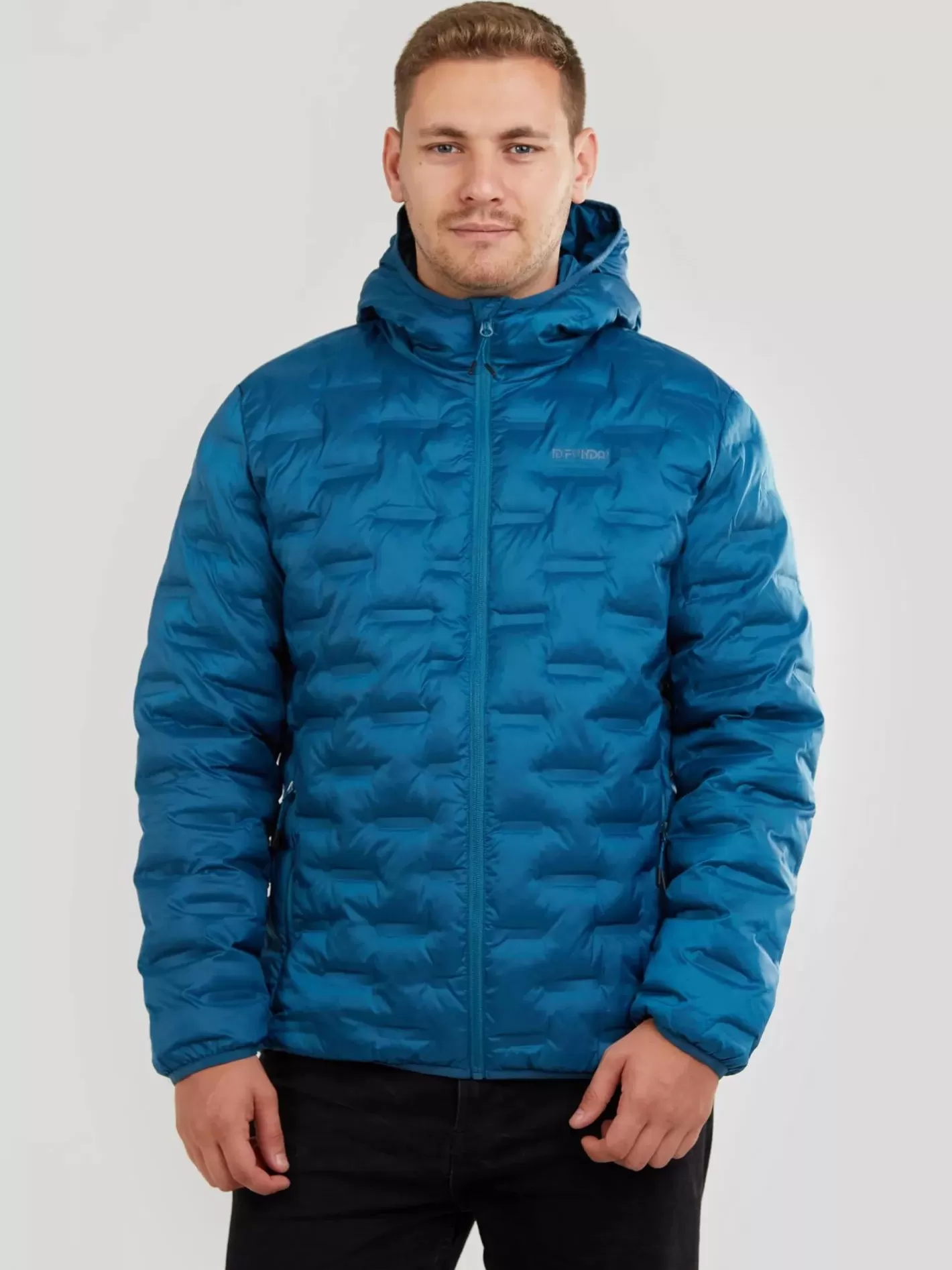 Casual Jacket^Fundango Smoke Hooded Jacket Light Blue