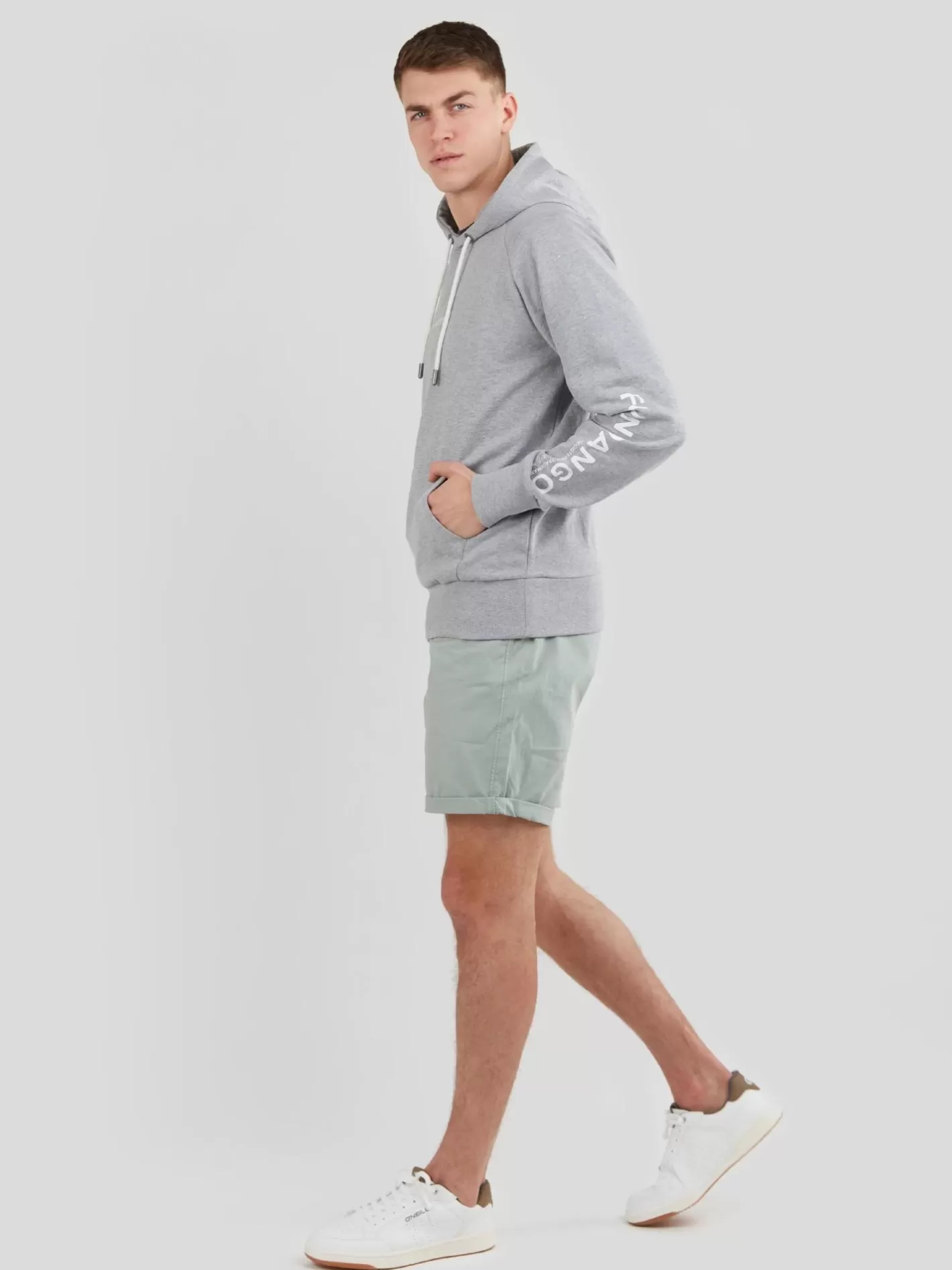 Sweatshirt^Fundango Talis Hooded Sweatshirt Grey