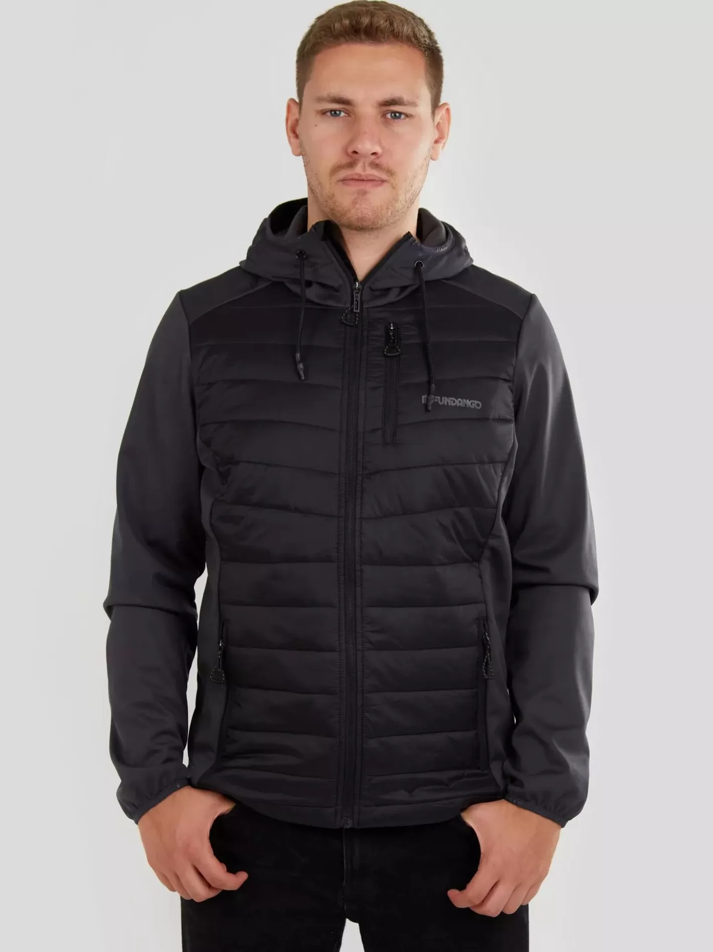 Softshell & Fleece^Fundango Vermont Hybrid Jacket Black