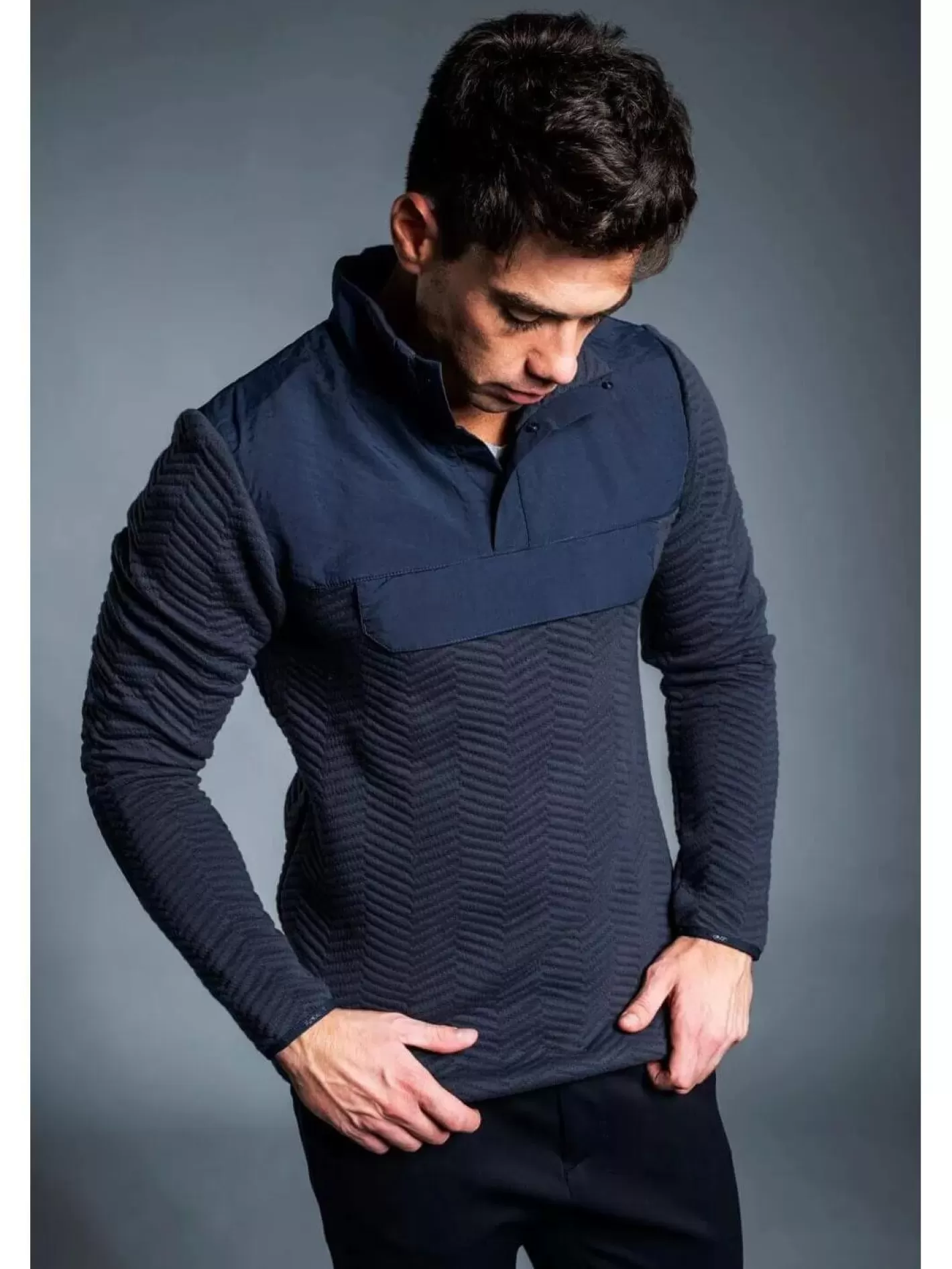 Sweatshirt^Fundango Vertigo Pullover Dark Blue